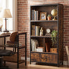 56" Tall Freestanding Bookcase with Drawer 5 Tier-RusticBrown - Gallery View 1 of 10