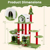Multi-level 58-inch tall cat tree tower with condos, festive design, and cozy relaxation spots for your cat.