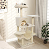 58" Multi-Level Cat Tree Soft Plush Cat Tower with Padded Top Perch-Beige - Gallery View 1 of 10