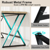 59-inch computer desk featuring a robust metal frame, 1.6" thick tabletop, and adjustable foot pads for versatile use.