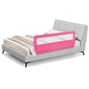 59 Inch Folding Breathable Baby Bed Rail Guard with Safety Strap-Pink - Gallery View 1 of 6