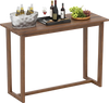 59 Inch Outdoor Bar Table with Slatted Top