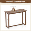 59-inch outdoor bar table with slatted top, made of teak wood, ideal for patio gatherings, weight capacity 220 lbs.