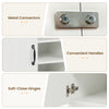 Detail of metal connectors on the 59" wide hall tree with bench, ensuring stability and modern design for your home.