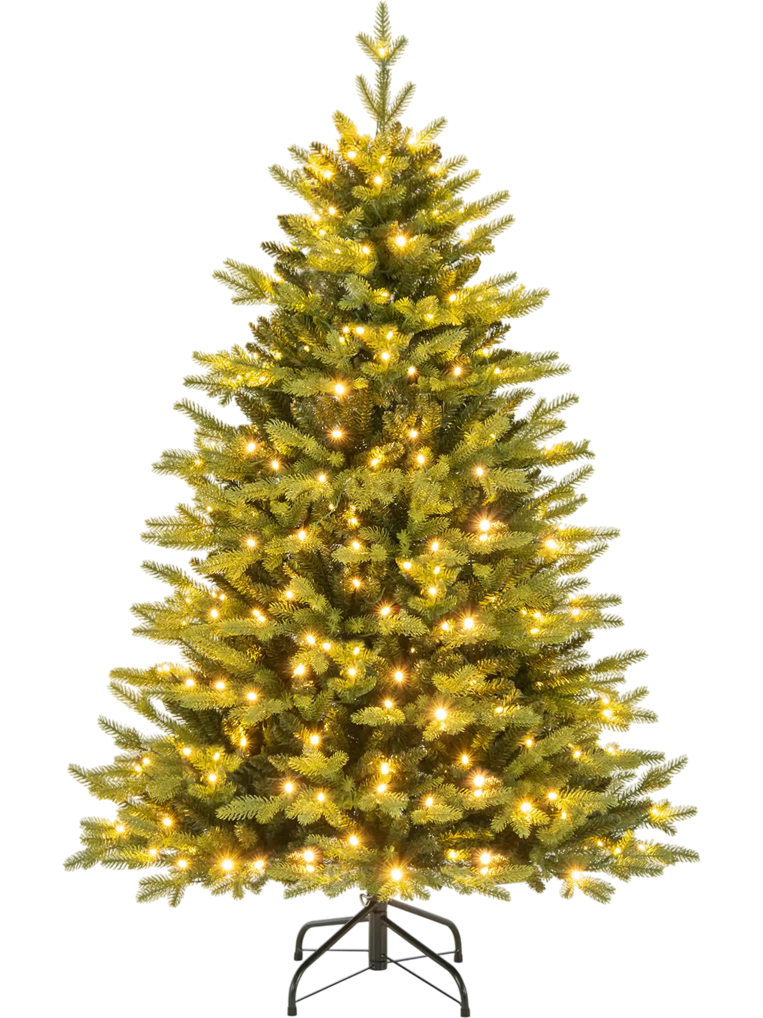 Costway Artificial Xmas Tree Hinged 11 Lighting Modes Remote Control 69384152 New