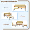 5-piece patio furniture set featuring acacia wood and metal frame, ideal for backyard, poolside, or front porch use.