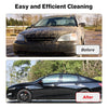 Before and after images showcasing the effectiveness of the 3000 PSI electric high pressure washer on a dirty car.
