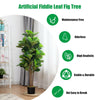 4 feet artificial fiddle leaf fig tree in a decorative planter, maintenance-free and highly realistic for indoor or.