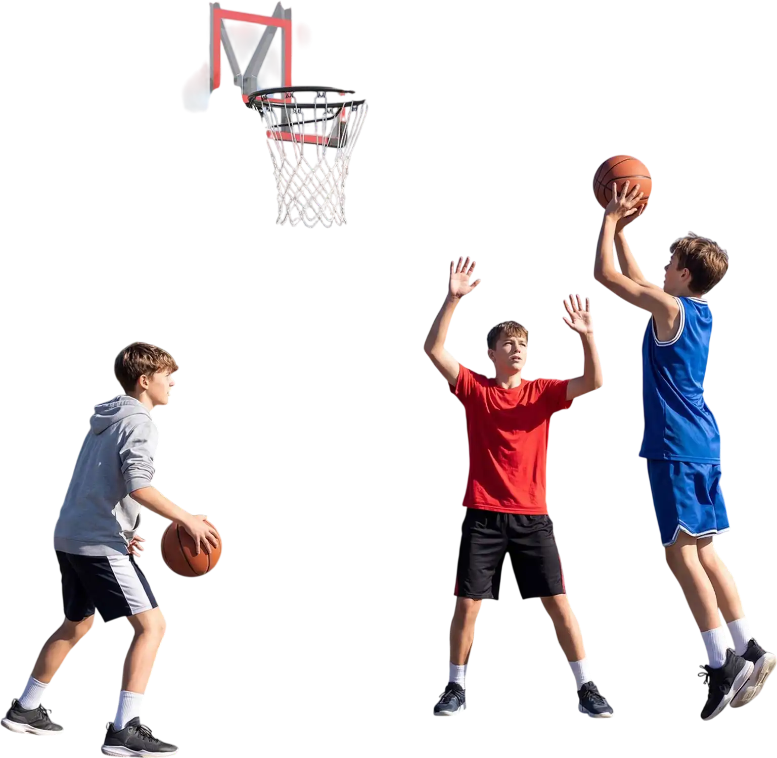 Costway Kids Basketball Hoop Height Adjustable 5.3-7.5' Fillable Base 67845182 New