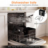 5.3-Qt electric deep fryer with three baskets, LED touch screen, and dishwasher-safe components for easy cleaning.