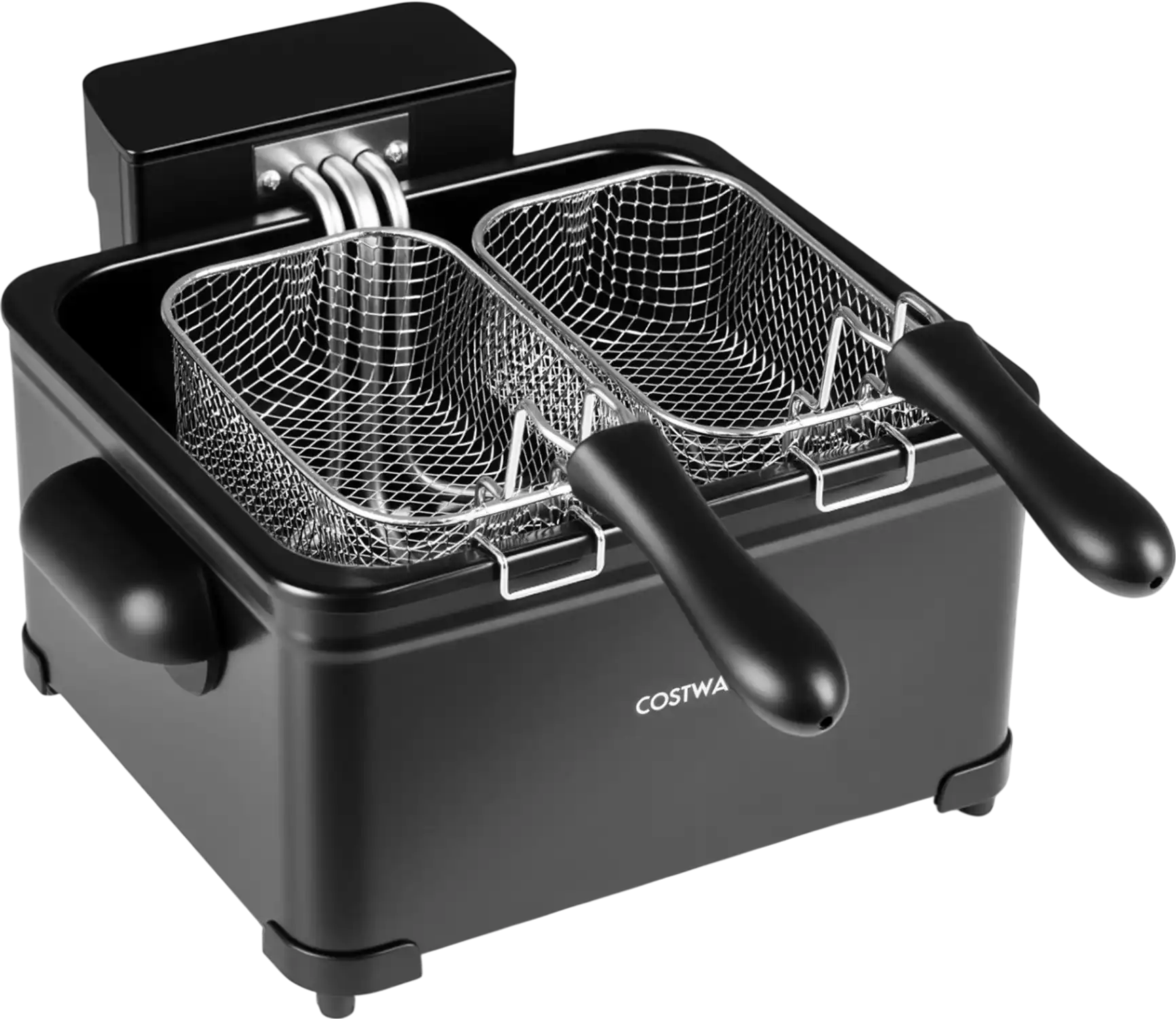 Costway 5.3-Qt 1700W Electric Deep Fryer w/ 3 Baskets LED Touch Screen 38834109 New
