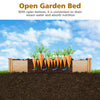 U-shaped wooden garden raised bed made of natural fir wood with five planter boxes, ideal for growing vegetables and.