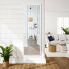 Full Length Metal Door Mirror with Adjustable Hook-White - Gallery View 1 of 12
