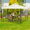 Patio gazebo canopy tent with a double tier roof, sturdy steel frame, and decorative patterns for outdoor gatherings.