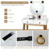 Detail view of the vanity set's smooth drawer rails and exquisite handles, designed for easy access and organization.