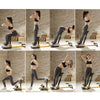 8-in-1 multifunctional home gym squat equipment showcasing various exercises for core, legs, and arms in a stylish.