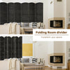 Single black weave panel from a 6-panel folding room divider screen, 6.5 ft tall, perfect for adding stylish privacy.