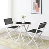 3 Pieces Patio Folding Bistro Set for Balcony or Outdoor Space-Black - Gallery View 1 of 15