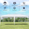 10 x 20 feet waterproof canopy tent in bright white, featuring a spacious design for outdoor events like weddings and.