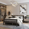 Full Size Wood Platform Bed with Headboard - Gallery View 1 of 12