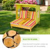 Kids patio lounge chair in multicolor with awning, cup holders, and soft cushions for outdoor play and relaxation.