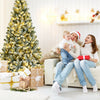 7 Feet Pre-lit Snow Flocked Hinged Christmas Tree with 1116 Tips and Metal Stand-7 ft - Gallery View 1 of 12