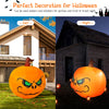 4 feet Halloween inflatable pumpkin with LED light, featuring a scary face for festive outdoor decoration.