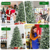 8 feet hinged artificial Christmas spruce tree with mixed PE and PVC tips, ideal for festive decorations in various.