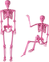 5.5 FT Life-Size Halloween Poseable Skeleton Pink Movable Joints