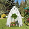 5.5 x 5.5 x 6 Feett Portable Garden Mini Greenhouse with All-Weather PE Cover-White - Gallery View 1 of 10