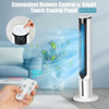 41-inch evaporative air cooler with remote control, 3 modes, 3 speeds, and bladeless design for safe, efficient cooling.