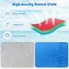 High-density Oxford cloth detail showing waterproof, wear-resistant, and fade-resistant features for inflatable water.