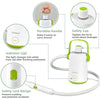 Hand-held steam cleaner with portable handle, safety cap, and 10 accessories for efficient cleaning of various surfaces.