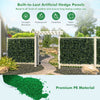 Artificial peanut leaf hedge panel showcasing 4-layer leaves, made of durable PE material, ideal for outdoor decoration.