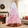 5/6/7/8 FT Artificial Christmas Tree with Warm White LED Lights and 8 Modes for Holiday-8 Feet - Gallery View 1 of 10