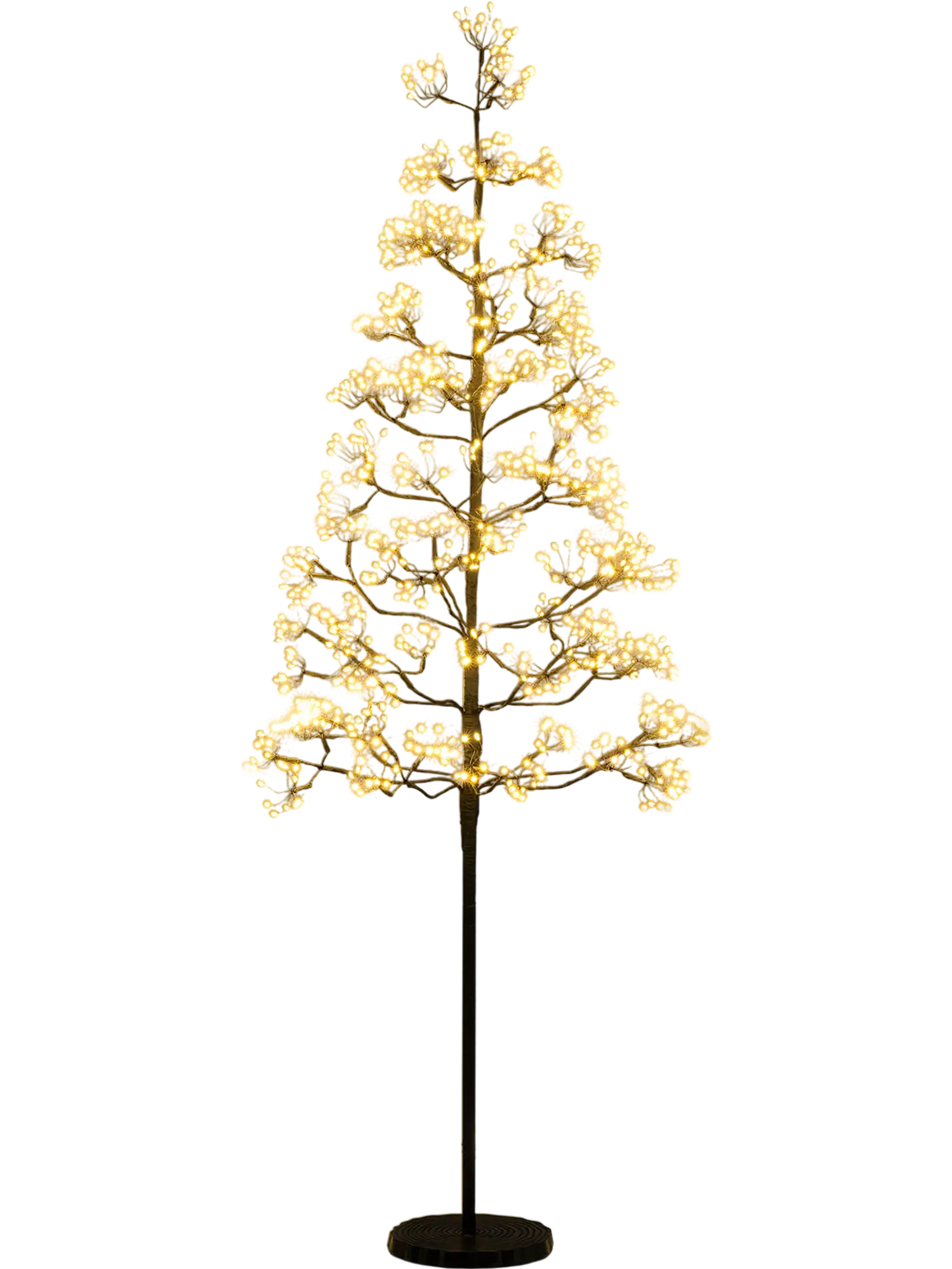 Costway Pre-Lit Alpine Cedar Christmas Tree Warm White LED Weighted Base 75533224 New