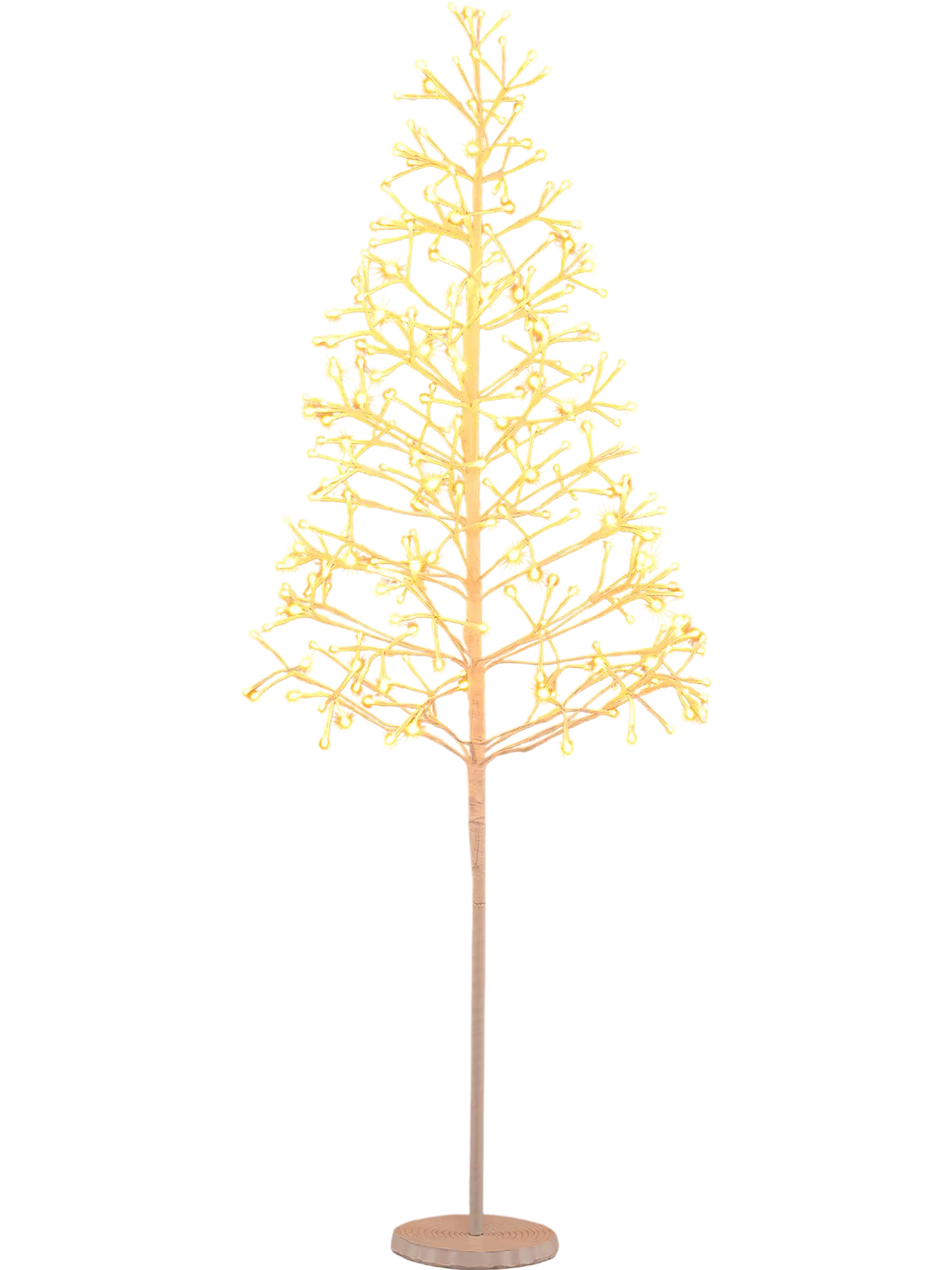 Costway Pre-Lit Lighted Birch Christmas Tree Warm White LED 82436314 New