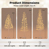 5 FT lighted birch tree with 240 warm white LED lights, flexible branches, and weighted base for stability.