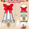 Inflatable climbing Santa decoration features a gift bag, built-in LED lights, and weather-resistant polyester for outdoor use.