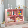 5-Cube Wooden Kids Toy Storage Organizer with Anti-Tipping Kits-Pink - Gallery View 1 of 11