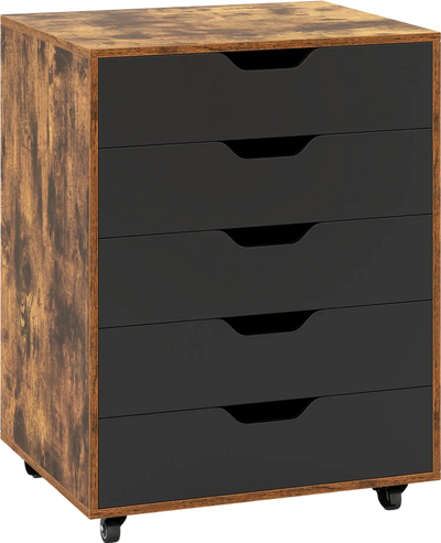 Costway 5 Drawer Mobile File Cabinet with Wheels 04719356 New