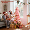 5 Feet Artificial Christmas Tree with 328 Branch Tips and Folding Metal Stand for Home - Gallery View 5 of 10
