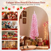5 Feet Artificial Christmas Tree with 328 Branch Tips and Folding Metal Stand for Home - Gallery View 10 of 10