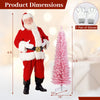 5 Feet Artificial Christmas Tree with 328 Branch Tips and Folding Metal Stand for Home - Gallery View 4 of 10