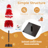 5 FT artificial Christmas tree with 301 red and white branch tips, featuring a robust metal base for stability and easy.