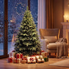 5 FT artificial Christmas tree with 500 dense branch tips, realistic PVC foliage, and a folding metal stand for easy setup.