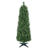 Slim 5 FT artificial pine Christmas tree with 309 branch tips and realistic PVC needles, perfect for small spaces.