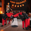 10-ft inflatable Halloween spider with red tunnel light eyes, LED glow, and secure outdoor setup for spooky decor.