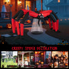10-ft Halloween inflatable spider with red tunnel light eyes, perfect for yard decoration and spooky outdoor ambiance.