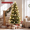 Pre-lit 5 FT artificial fir Christmas tree with 28 warm white LED lights and 36 light balls for festive decoration.